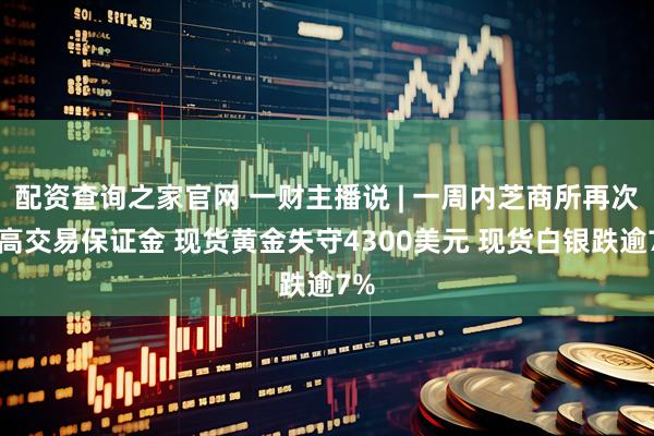 配资查询之家官网 一财主播说 | 一周内芝商所再次提高交易保证金 现货黄金失守4300美元 现货白银跌逾7%